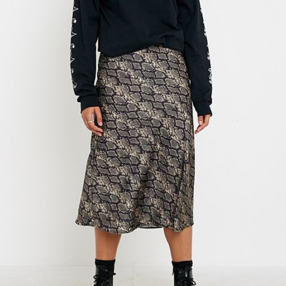 Snakeskin Urban Outfitters Midi Skirt